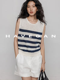 Round Neck Sleeveless Tops_BDHL7233