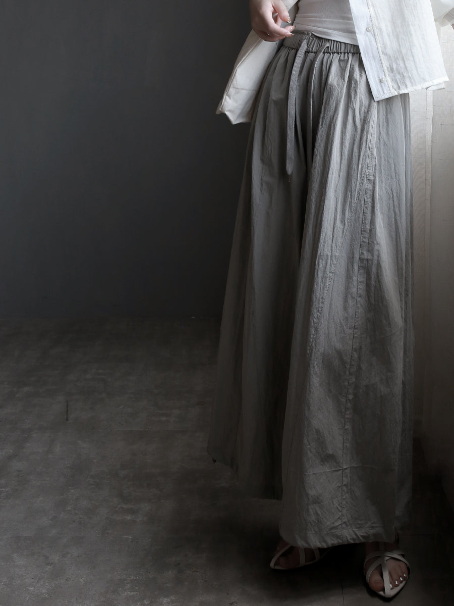 Thin Drawstring Wide Pants_BDHL7580