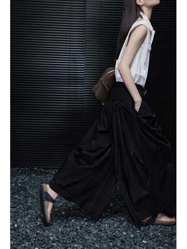 Cotton Wide-Leg Baggy Pants_BDHL7325