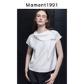 Asymmetric Collar Modal Blend Tee_BDHL8356