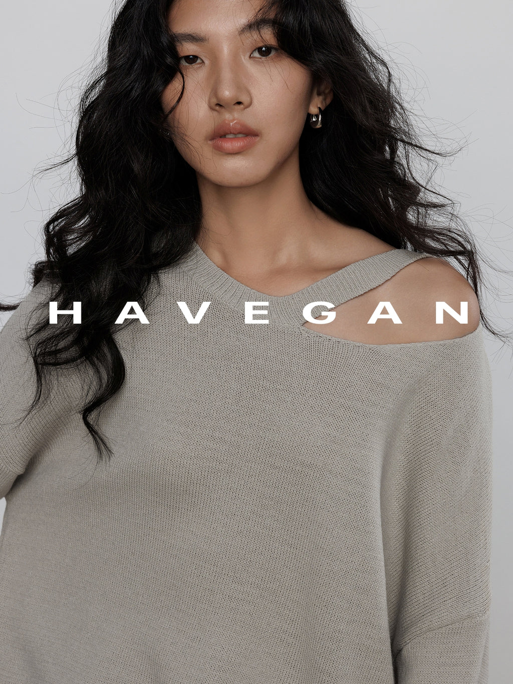 Round-Neck Slit Knit Tops_BDHL7707 