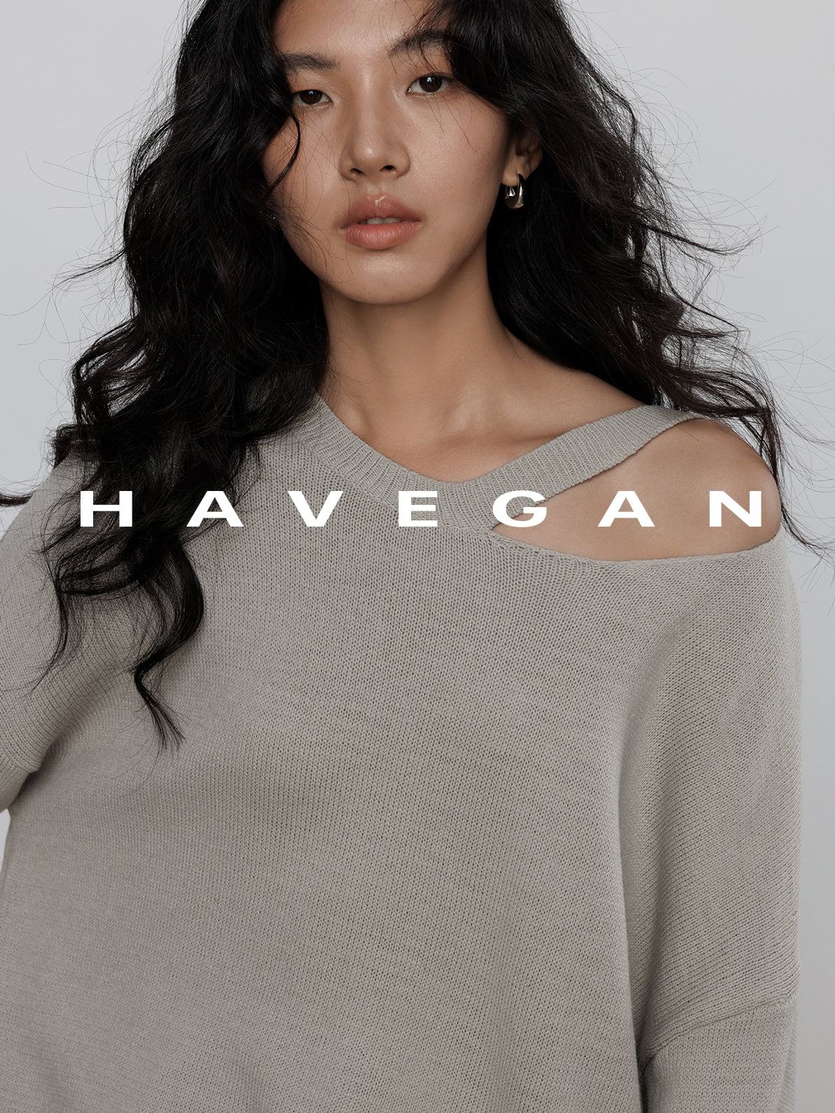 Round-Neck Slit Knit Tops_BDHL7707 