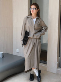 Simple Lapel Pullover Shirt_BDHL6522