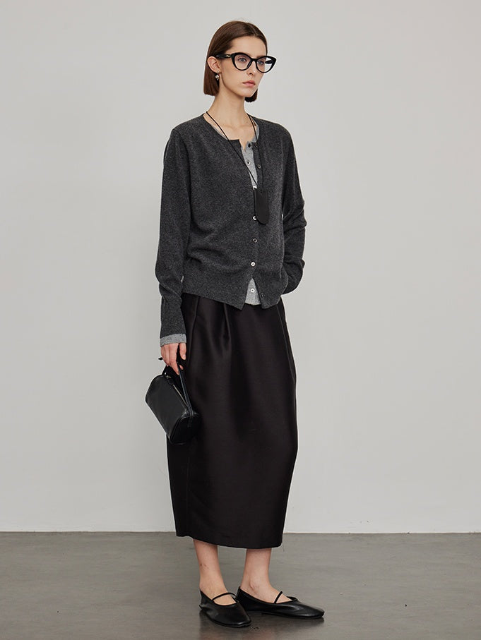 High-Waisted Pleated Bud Skirt_BDHL6491