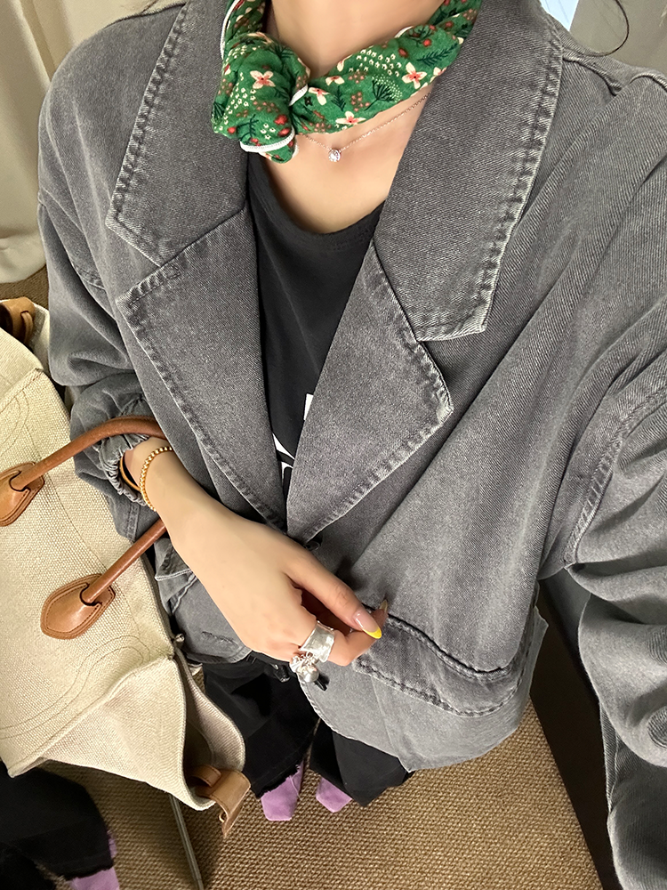 Loose Casual Denim Jacket_BDHL7250