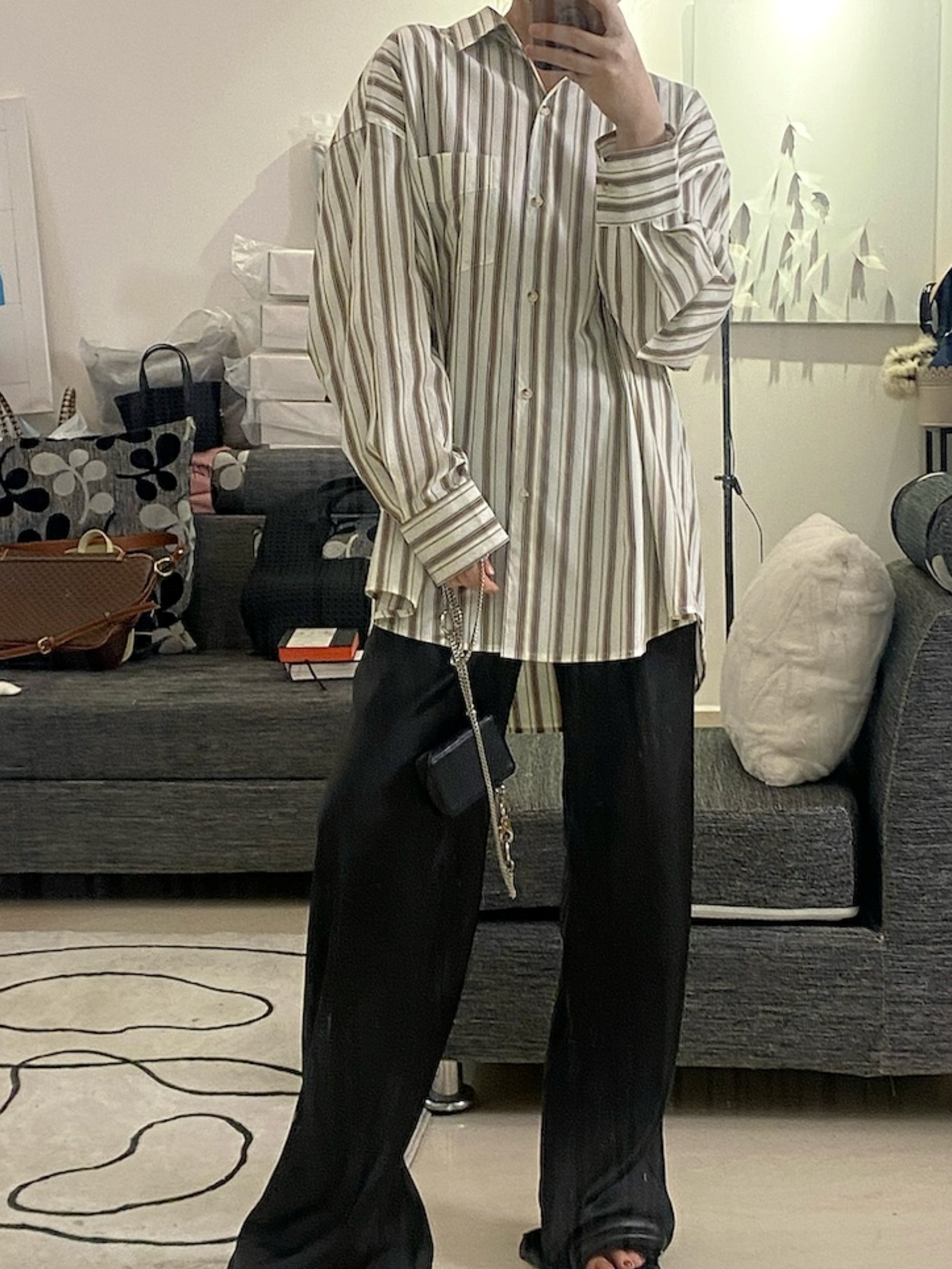Draped Floor-Length Pants_BDHL7442