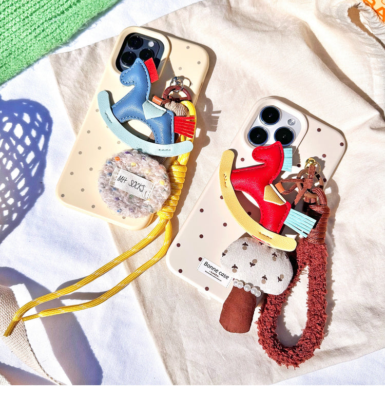 3D Leather Rocking Horse Phone Case_HL3270