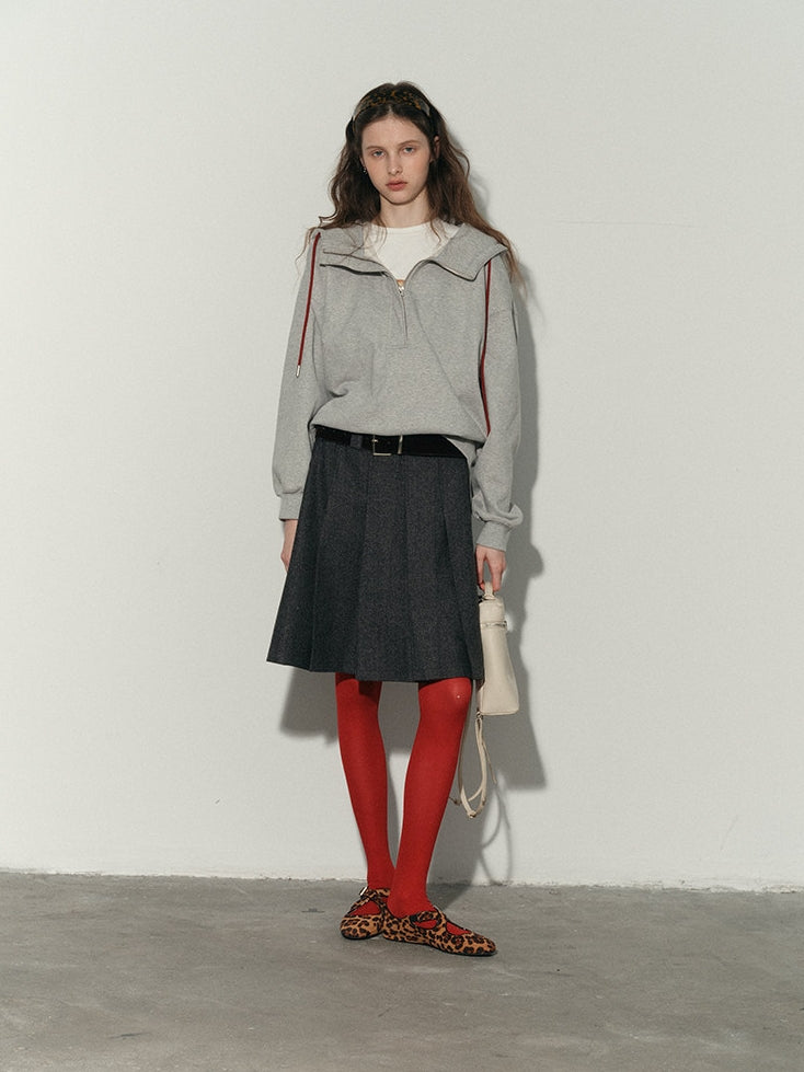 Half-Zip Hooded Sweatshirt_BDHL8158