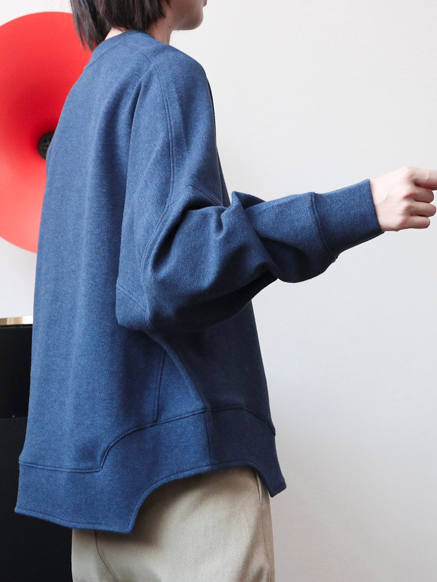 Hem-Cut Design Sweatshirt_BDHL8104
