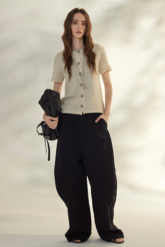 Round-Neck Knit Cardigan_BDHL7736