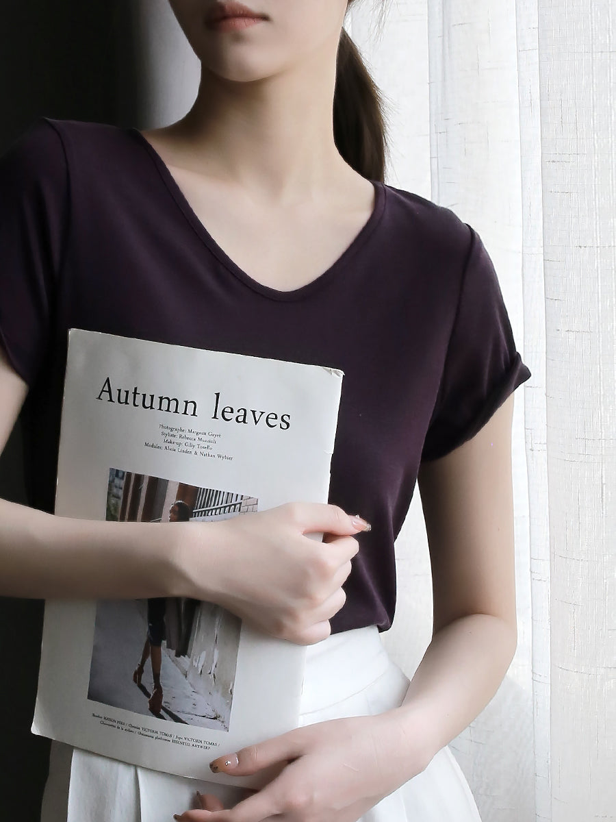 Thin Round Neck Tops_BDHL7576