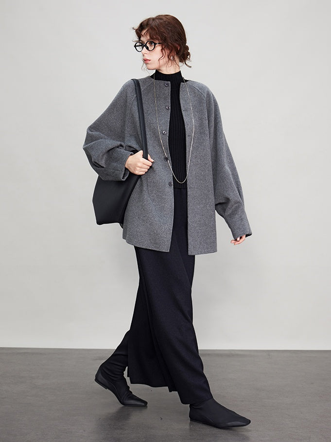 Sleeve Tuck Loose Reversible Coat_BDHL6707