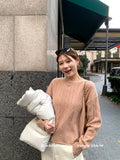 Crew-Neck Cable Knit Tops_BDHL8048