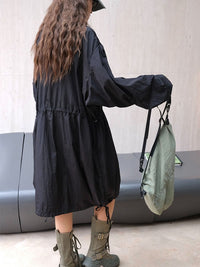 Drawstring Hooded Dress_BDHL6536