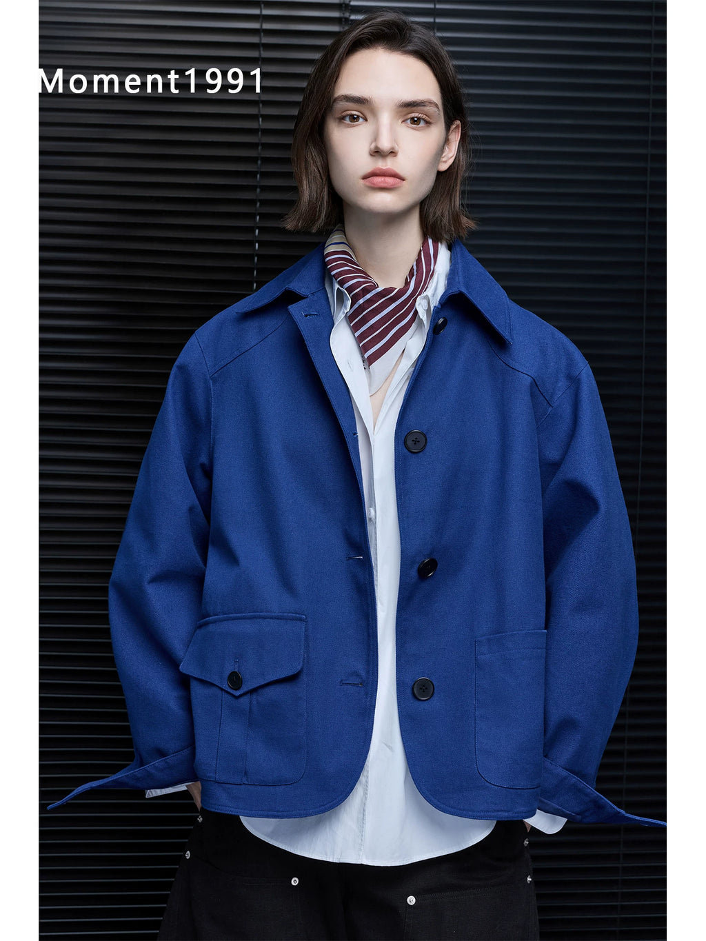 Lapel Multi Pocket Utility Jacket_BDHL8406