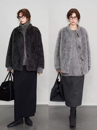 Loose Short-Length Fur Coat_BDHL6703