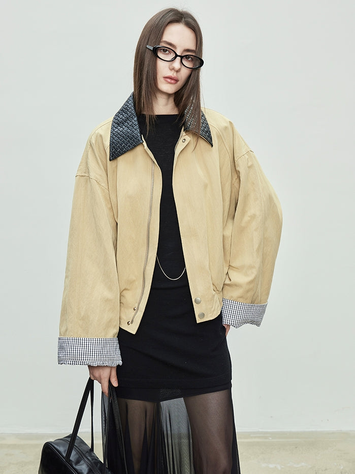 Loose-Stitched Retro Lapel Jacket_BDHL7084