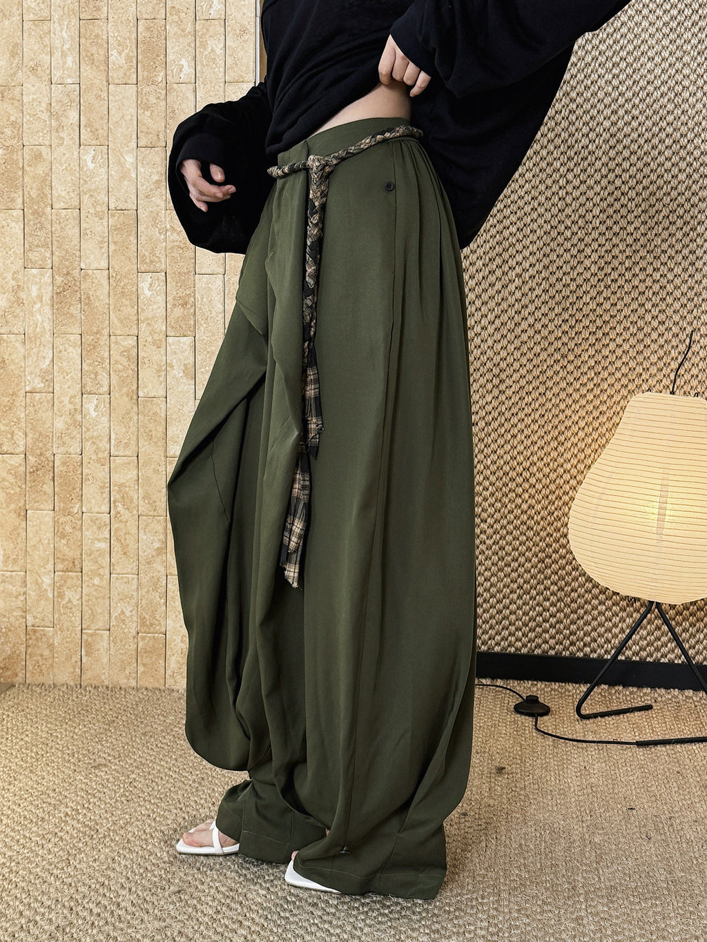 Bohemian Nomad Tencel Drape Wide Leg Pants_BDHL8264
