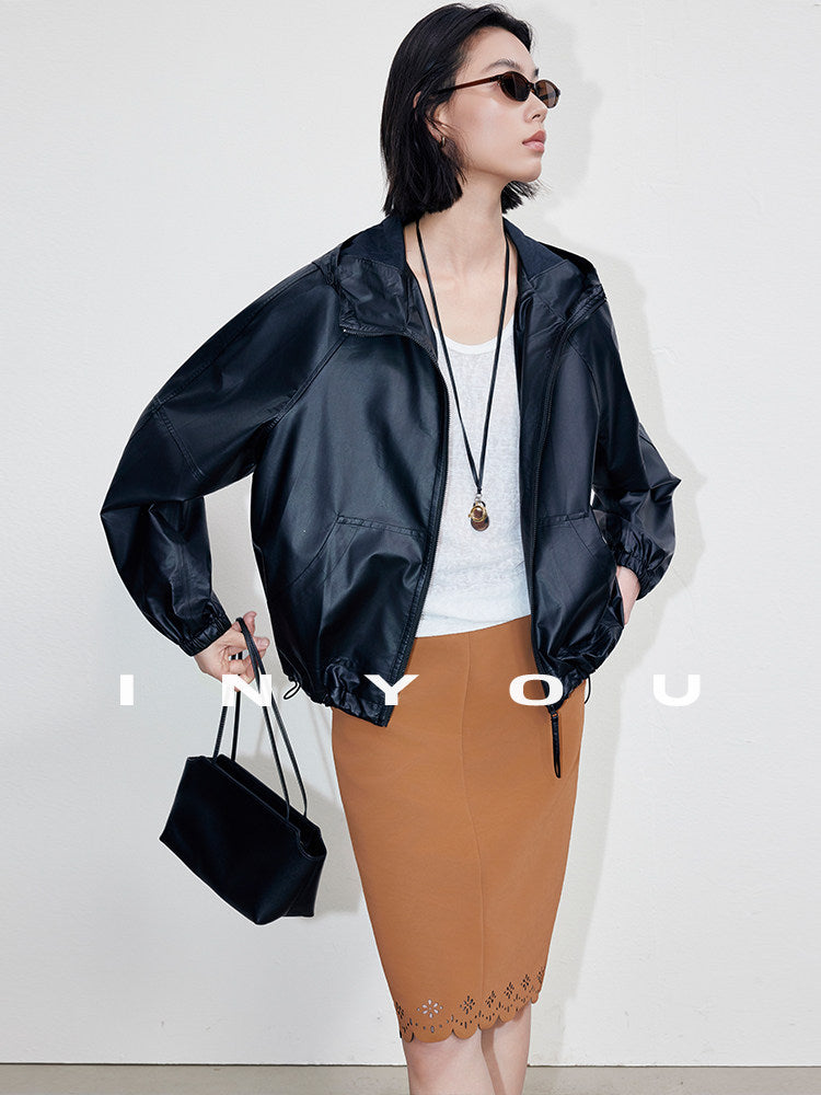 PU Hooded Jacket_BDHL8399