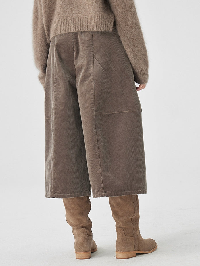 Corduroy Wide Cropped Pants_BDHL8116