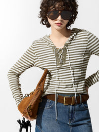 Striped Hooded Slim-Fit Sweatshirt_BDHL7002