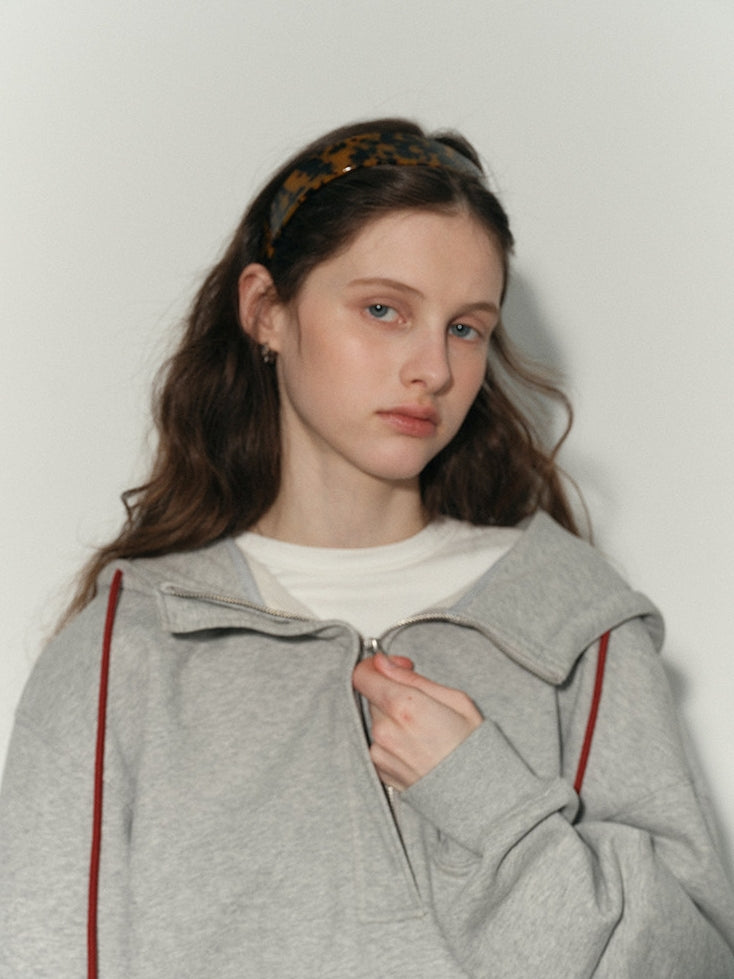 Half-Zip Hooded Sweatshirt_BDHL8158