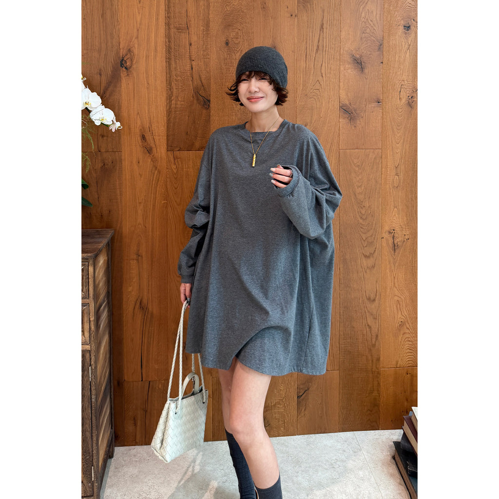 Oversized Cotton Long Sleeve Tunic_BDHL8426