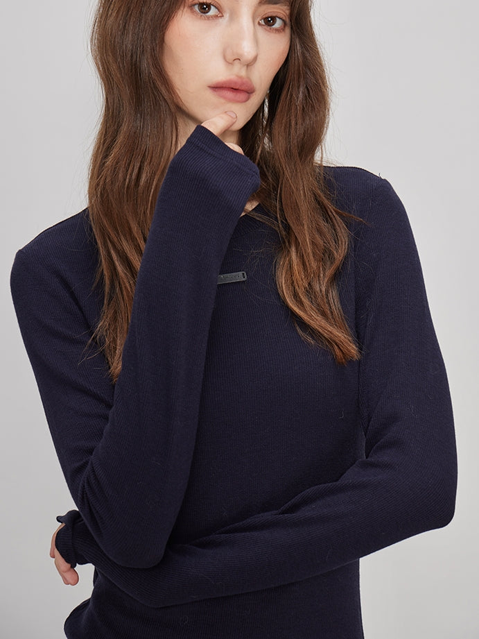 Simple Slim Knit Tops_BDHL7937