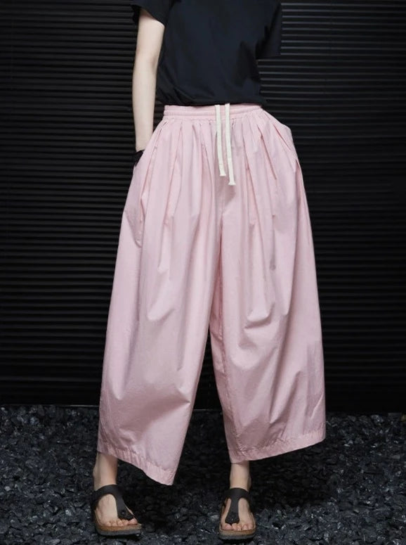 Drape Loose Pink Wide Pants_BDHL6043