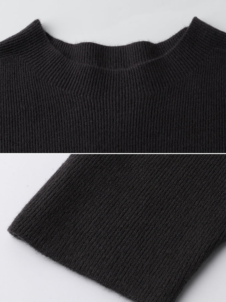 High Neck Slim Knit Tops_BDHL7230