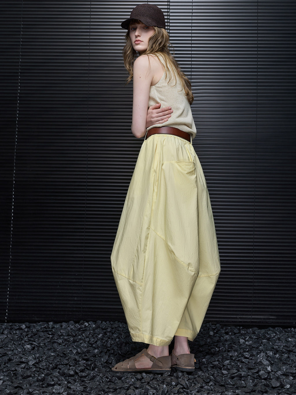 Balloon Wide-Leg Casual Pants_BDHL8350