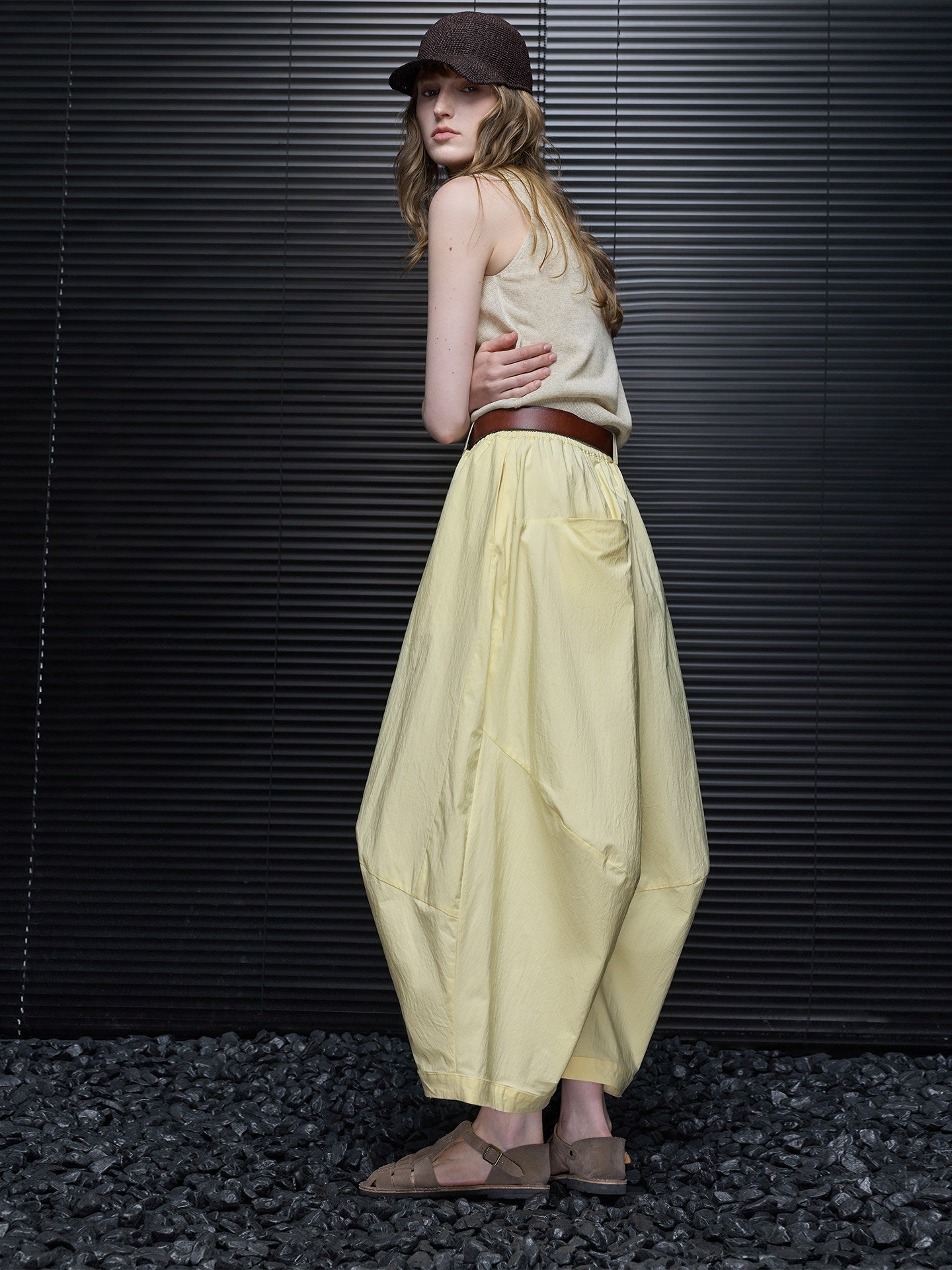 Balloon Wide-Leg Casual Pants_BDHL8350