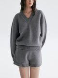 V領針織上衣或針織短褲_BDHL7944