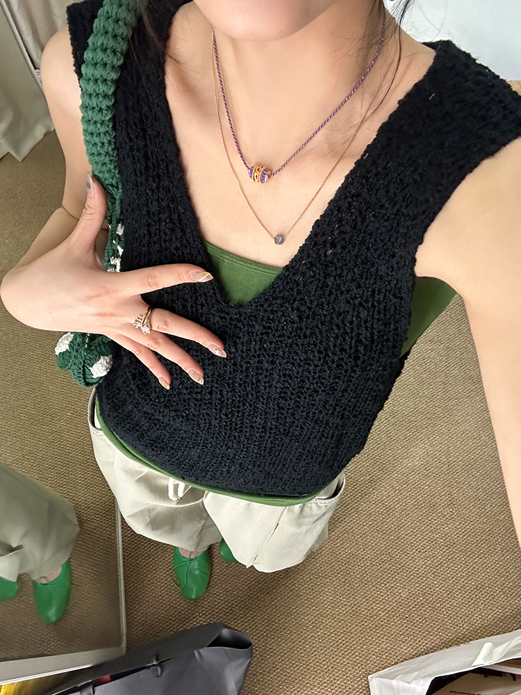 鏤空針織無袖上衣_BDHL7346