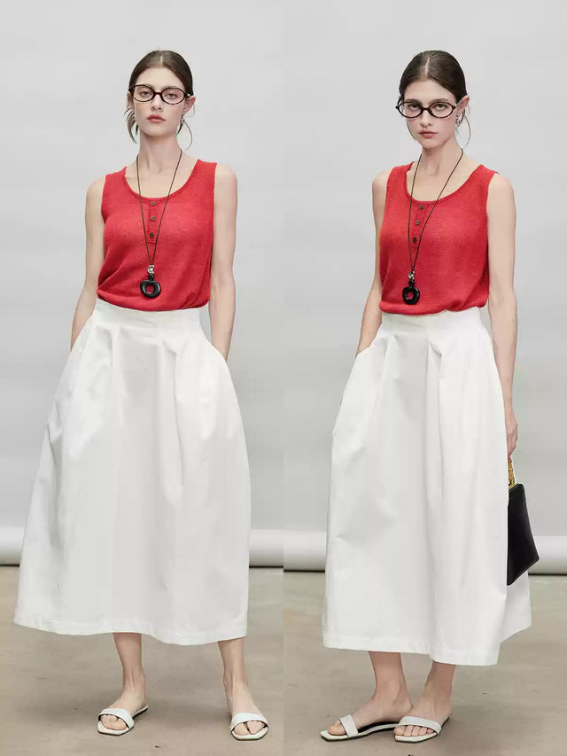 Round Neck Sleeveless Tops_BDHL7282