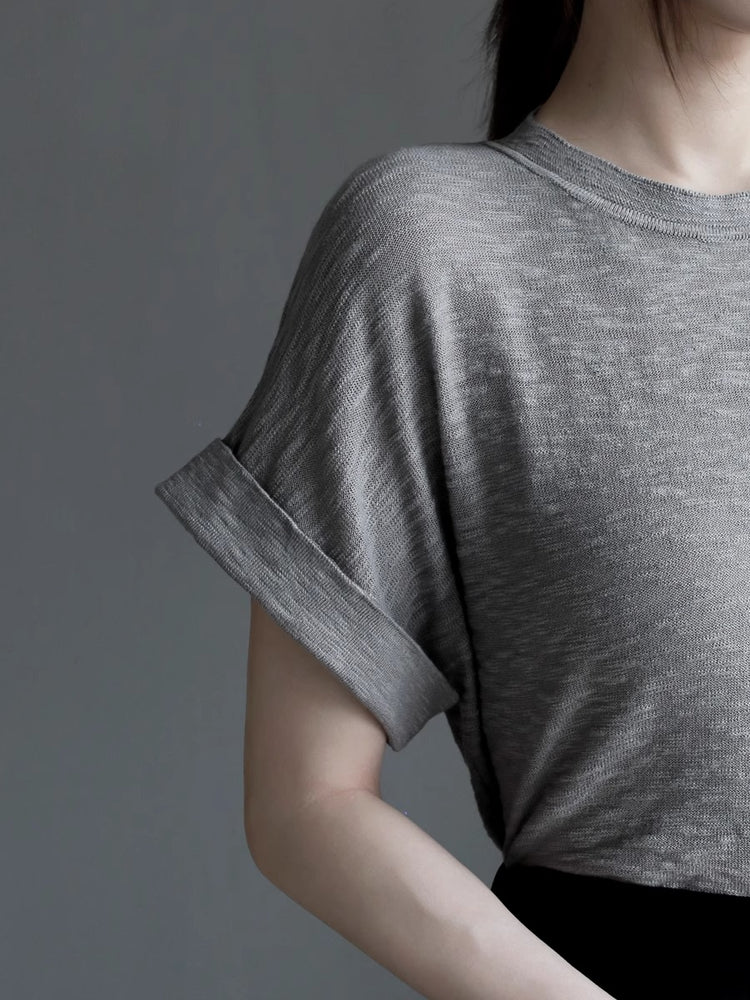 Flying Sleeve Knit Tops_BDHL7421