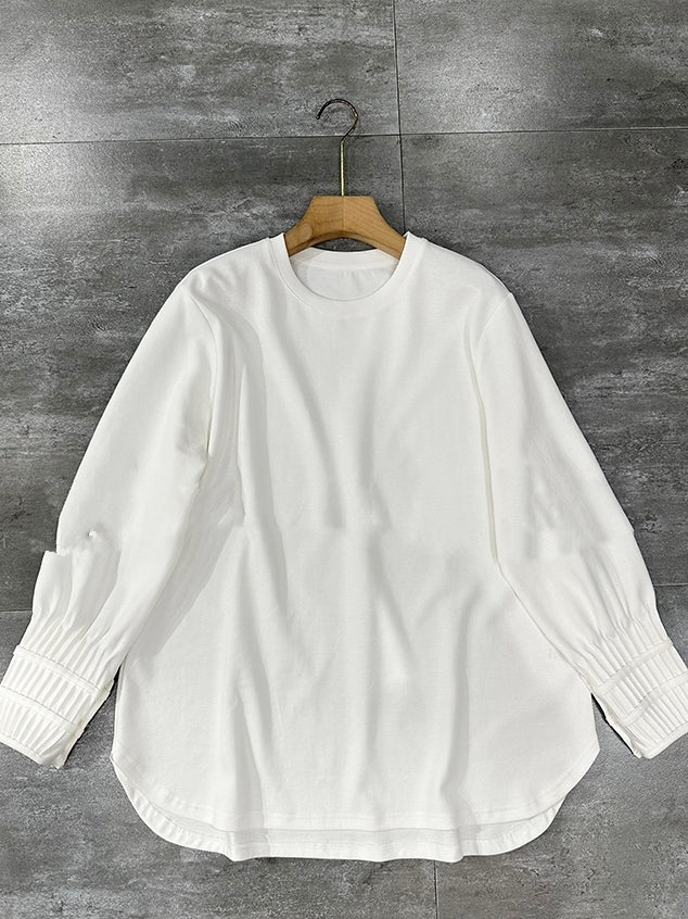 Design Sleeves White Thick Tops_BDHL6957