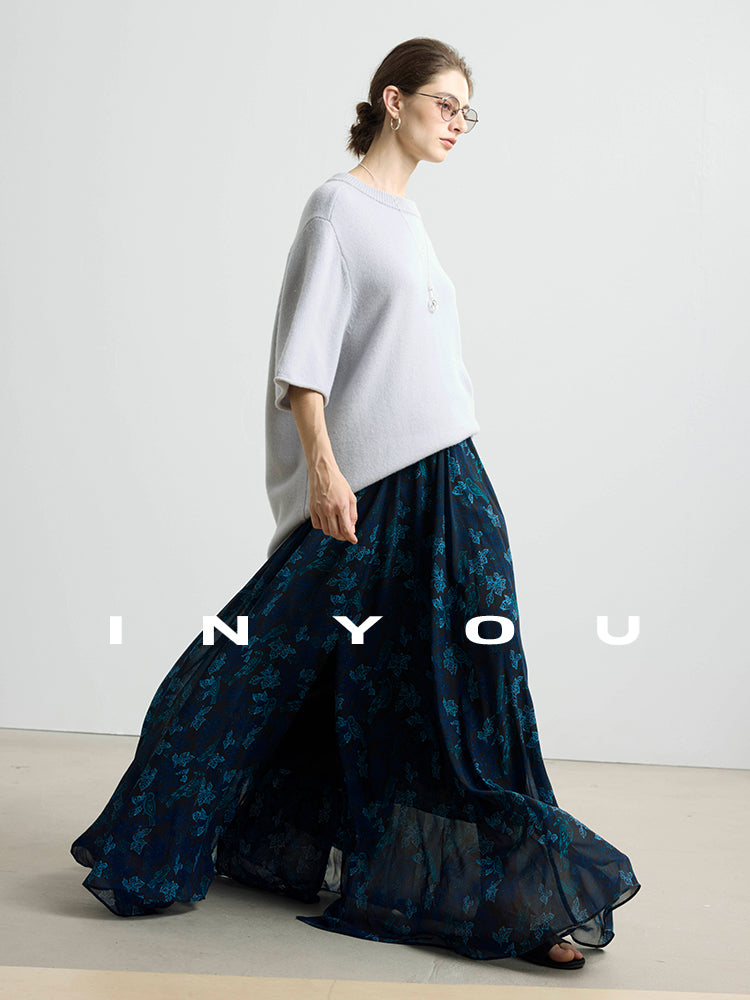 Print Design Loose-Fit Maxi Skirt_BDHL7750