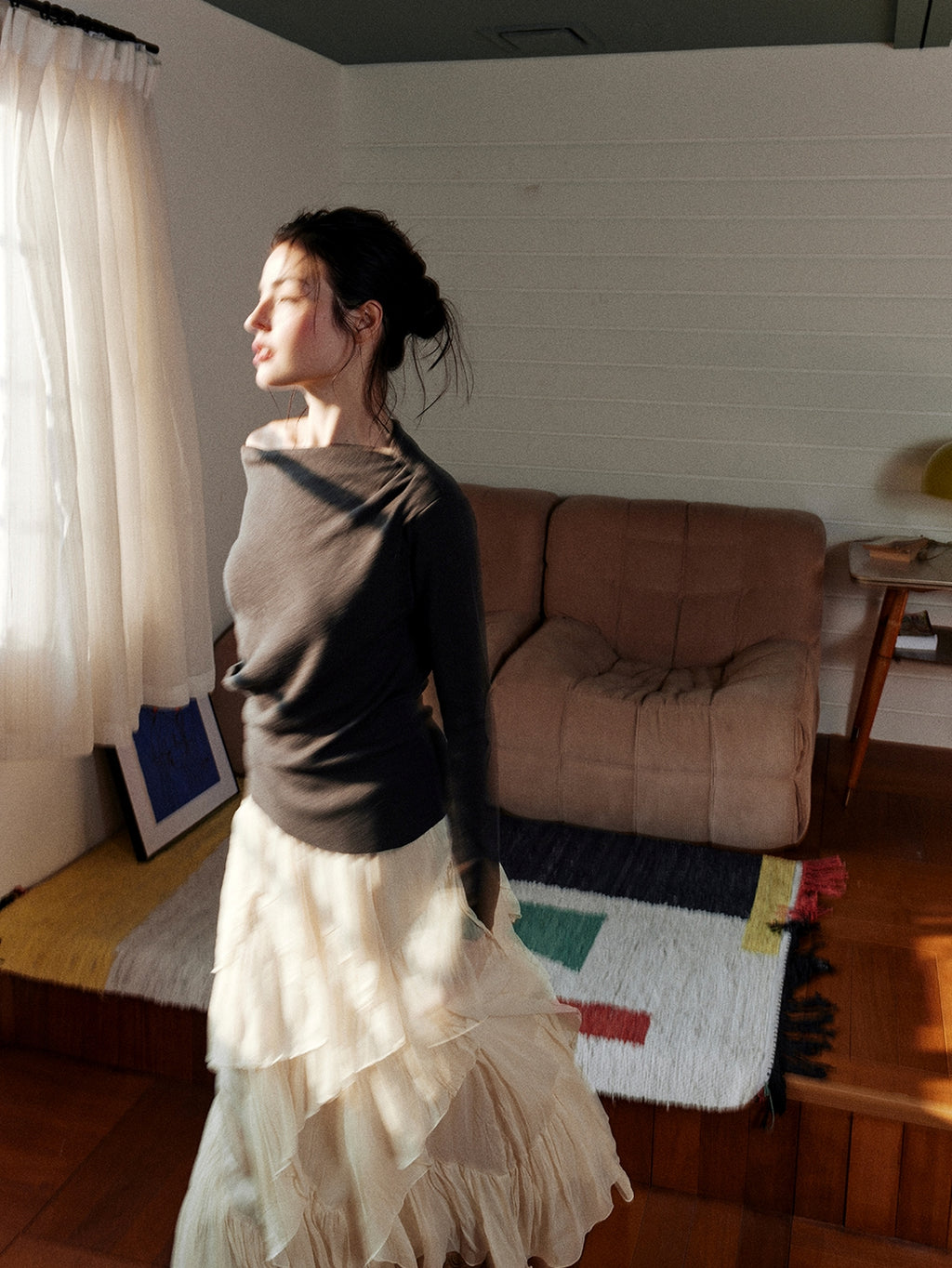 Asymmetrical Tulle Skirt_BDHL7999