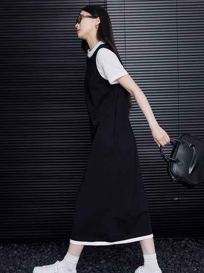 Black and white 2-piece design dress_BDHL5814