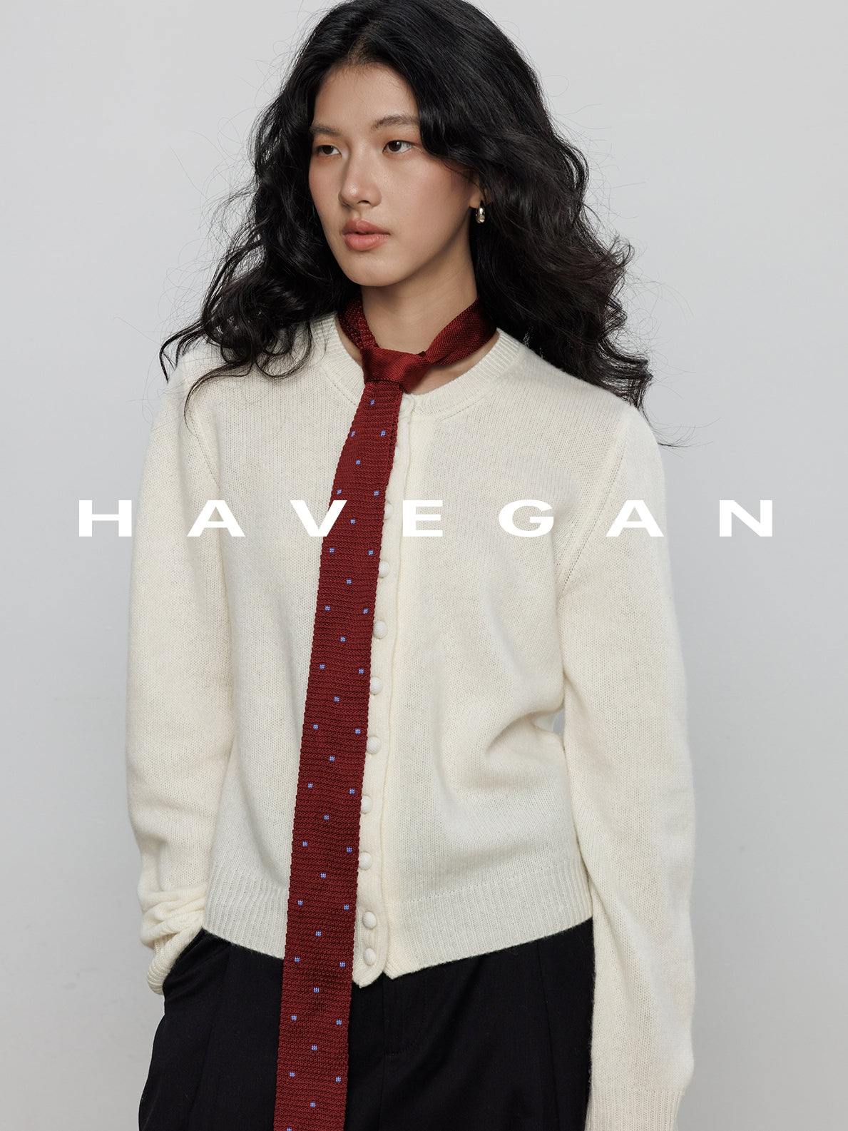 圓領針織開襟衫_BDHL7896