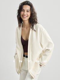 Collarless Embroidered Jacket_BDHL7486