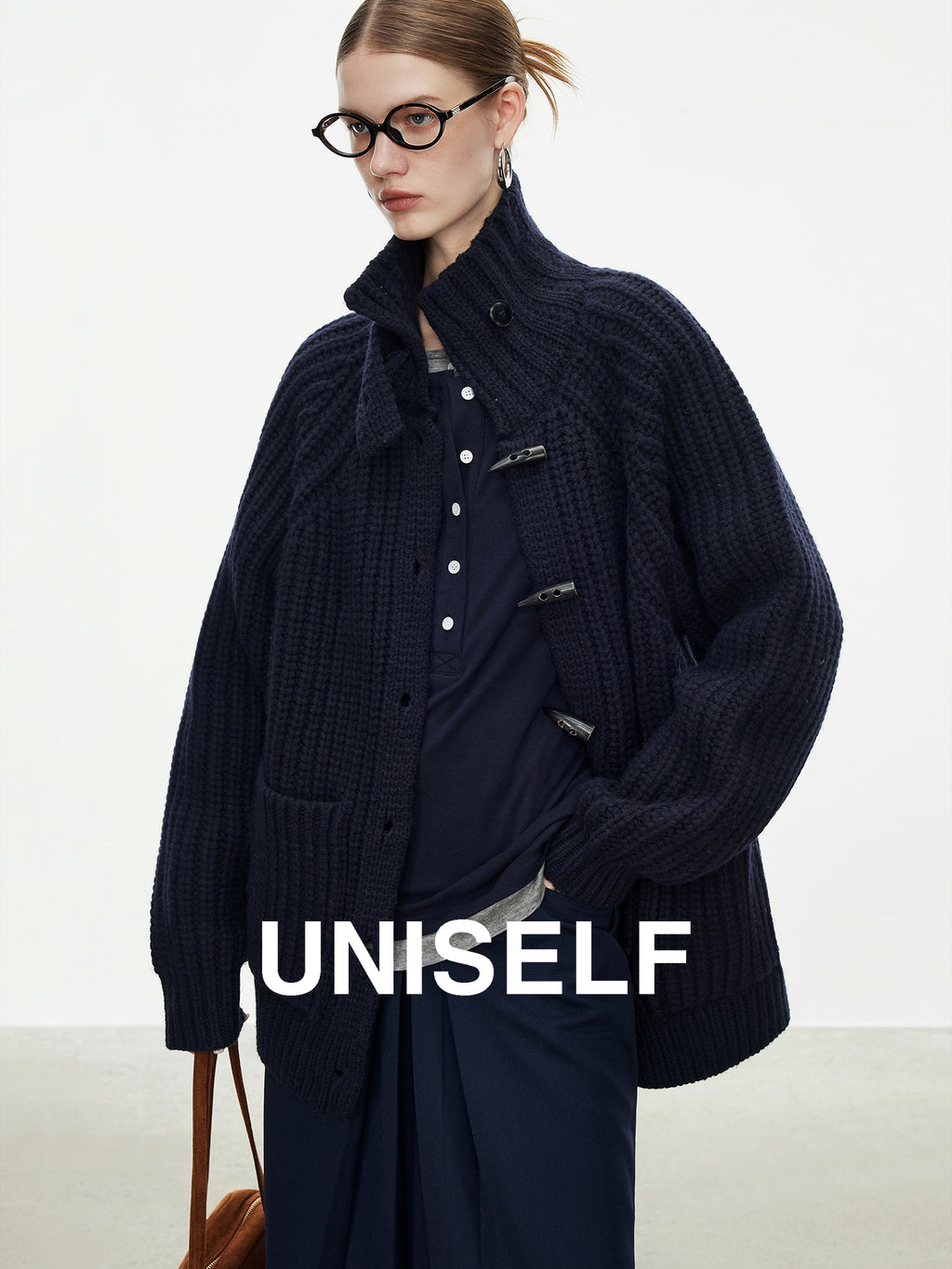 Horn Button Knit Coat_BDHL7978