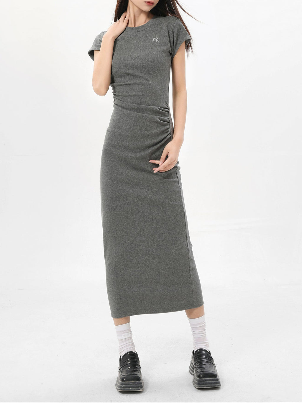 Slim Long T-Shirt Dress_BDHL7552