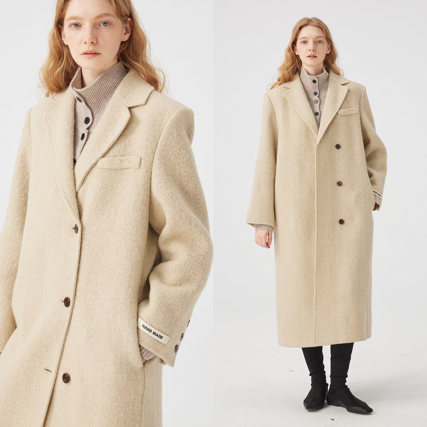 Classic Lapel Long Coat_BDHL8115