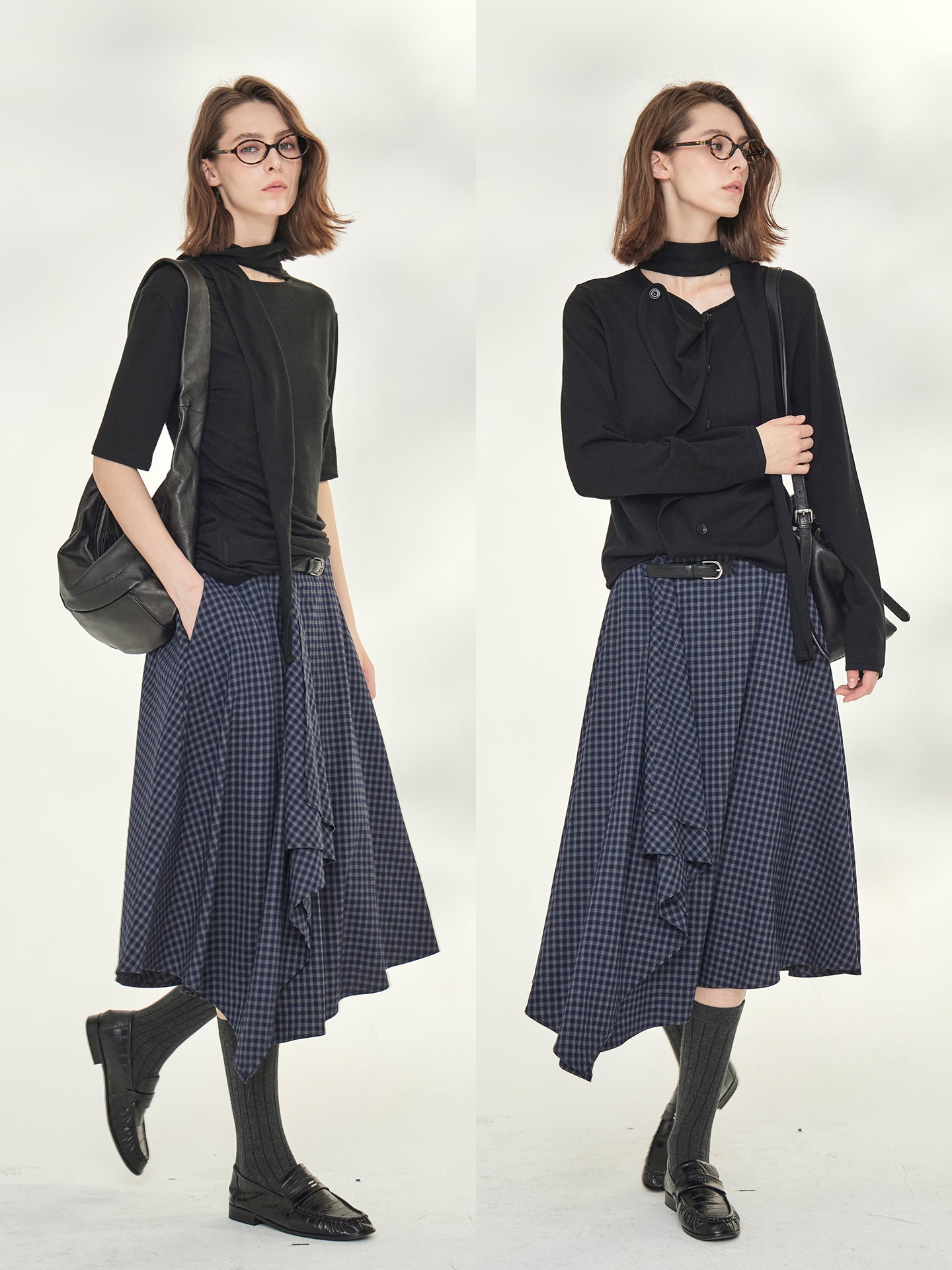 Slimming High-Waisted A-Line Skirt_BDHL7737