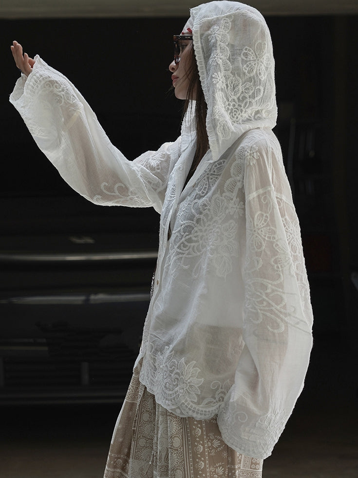 Racing Jacquard Sheer Hoodie_BDHL7628