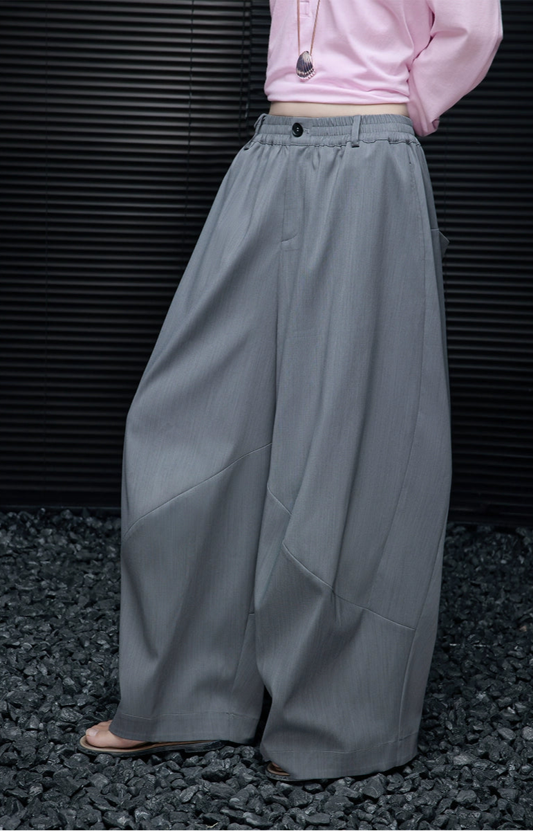 Elastic Waist Relax Fit Pants_BDHL7651