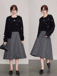 Vertical Cut A-Line Umbrella Skirt_BDHL6689