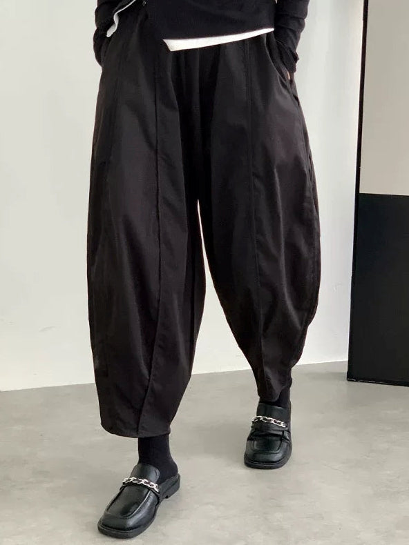 Loose Balloon Cropped Pants_BDHL8154